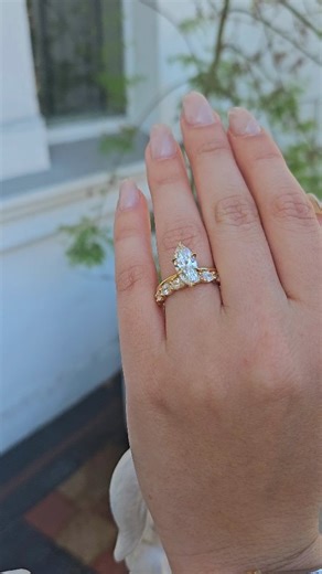 4.8K views · 4 comments | Transitioning from Miss to Mrs, in true marquise style. 朗 #marquisediamond #marquiseband #yellowgoldband #diamonds #fiancé #Mrs #wife #proposal #weddingband #engagementring #michaelarthurdiamonds | Michael Arthur Diamonds | Facebook