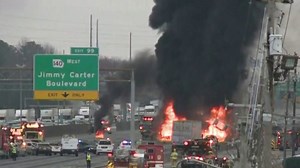 At least 2 dead in major, fiery highway crash in Atlanta area