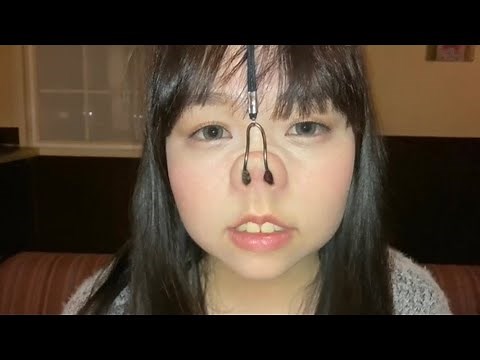 鼻フック、三方向鼻フック、鼻責め、顔責め、白目、豚鼻、鼻くそ、鼻毛観察、開口器、鼻フックペットボトルPART1【美月26歳】13分45秒