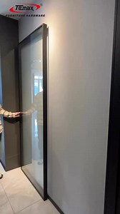 12K views · 36 reactions |  Ghost Sliding Door System – Hot Sale Aluminum frame glass sliding door ✔️ Top / Bottom / Side aluminum frame ✔️ Clean design. Silent sliding. ✔️ Perfect for modern wardrobes  Comment INFO for details #GhostDoor #SlidingDoor #TEMAX #AluminumFrame #GlassDoorSystem #FurnitureHardware | Temax Furniture Hardware | Facebook