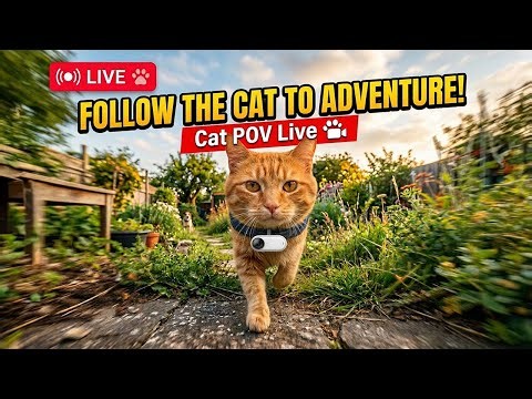 See the World Through a Cat's Eyes | Cat POV Cam Live
