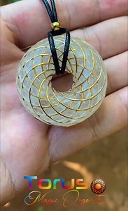 Torus Rodin Coil Necklace Pendant Selenite Gold Plated - Etsy