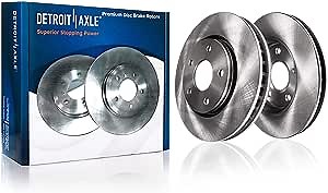 Detroit Axle - Front Brake Kit for AWD 2002-04 Chevrolet Venture Silhouette Pontiac Montana 02-06 Buick Rendezvous 01-05 Aztek Disc Brake Rotors 2003 2004 Replacement : 11.81" inch Rotor