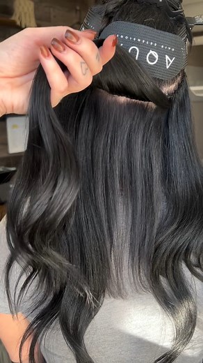 Extensions, where?! 😉 CAMO is our advanced method to get more styling options & a better blend (not to mention this method can expand your services and boost your business). Clients can wear their hair is so many different styles, compared to traditional install methods! Interested? Click the link to check out our upcoming Virtual CAMO classes and get to the next level! https://bit.ly/3PreZmb 18" 1 Black Q Weft CAMO install by @nicoleannoreno_hair #hairextensions #longhair #hairstylist #hairtra