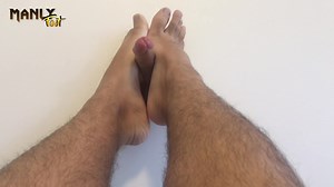 Can I Give You A Foot Job? - Realistic 6 Dick - No Lube Socked & Raw Male Footjob - Manlyfoot