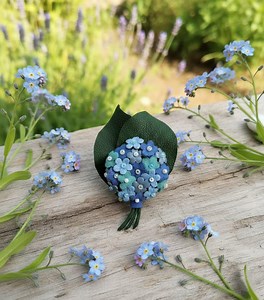 Bouquet de fleurs de m'oublier, broche pour femmes, broche florale vintage, bijoux de fleurs vintage de créateur, broches pour femmes, cadeaux d'anniversaire pour elle - Etsy France