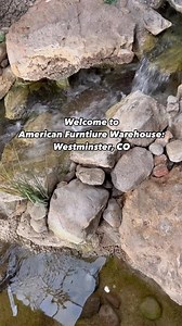 Welcome to AFW Westminster. This location has an indoor babbling brook, real fireplaces, two stories of display, and a huge warehouse! See you there! 📍 https://bit.ly/3S4bjat | American Furniture Warehouse