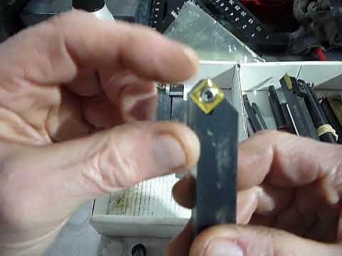 machining tool carbide cutting insert on metal lathe (franco metalo)👍👍👍.