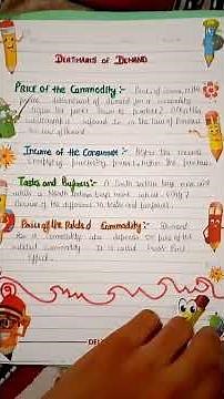 💯 Class 11th Economics THEORY OF DEMAND Project File 2023-2024 !