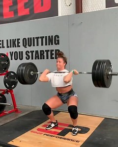 Faith Cooke getting after it on a spicy complex 👏 🏋🏼‍♀️ 1 Squat Clean 3 Front Squats 1 Jerk @220lbs/100kgs What’s your favorite complex to hit? | Harbinger Fitness