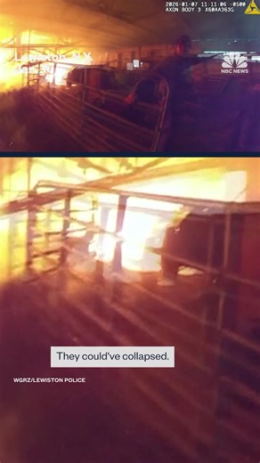 44K views · 1.7K reactions | Bodycam video shows several officers working to free cows from a barn fire in New York. | NBC News | Facebook