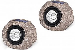 2 Pack,Solar Rock Lights,Solar Garden Lights,Outdoor Solar Rock Lights,Solar Pathway Lights,Garden Rock Lights Solar,Solar Stone Lights,Solar Lights Outdoor Waterproof,Solar Landscape Lights For Yard