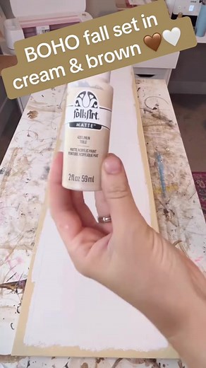 3.5K views · 71 reactions | BOHO fall set in cream using a mylar stencil #svgfiles #glowforge #hobbylobby #woodworking #cricutcrafts #stencilart #stencilartist #LaserCutWood #glowforgecreations | Painted by Mandy | Facebook