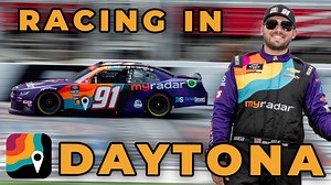 3.3K views · 18 reactions | Showers and thunderstorms could affect NASCAR racing in Daytona, Florida both tonight and tomorrow. MyRadar meteorologist Matthew Cappucci is joined by NASCAR driver Kyle Weatherman Racing to break down the latest forecast. | MyRadar Weather Radar | Facebook