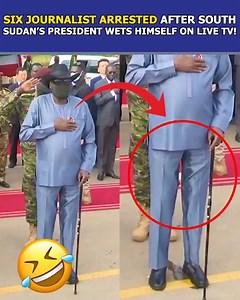 Six journalists arrested after South Sudan's President wets himself: One month after South Sudan’s President, 71-year-old Salva Kiir, wet himself on LIVE TV, six journalists have been arrested for ‘circulating’ the footage. The journalists, who work with the state-run South Sudan Broadcasting Corporation, were detained on Tuesday Dec. 3rd and Wednesday Dec. 4th, said Patrick Oyet, president of the South Sudan Union of Journalists. They “are suspected of having knowledge on how the video of the p