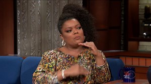 ‘Weird City’ star Yvette Nicole Brown has been tweeting up a storm about Howard Schultz. | The Late Show with Stephen Colbert