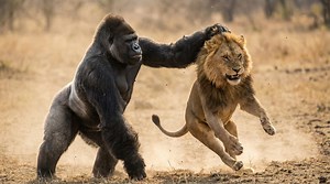 23K views · 254 reactions | Gorilla vs Lion -Two Kings Different...