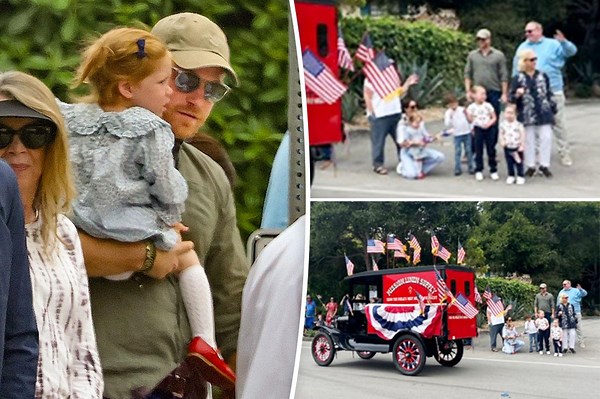 Princess Lilibet channels dad Prince Harry with red shoes at Fourth of July parade