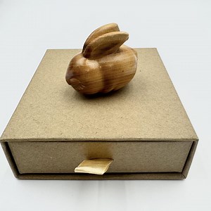 Hand Carved Wooden Rabbit Figurine, Home Decor Ornament - Etsy Canada