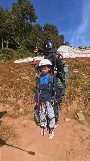 Paragliding Pokhara Sarangkot Nepal🇳🇵🪂😍 #paragliding #nepalesecity #travel