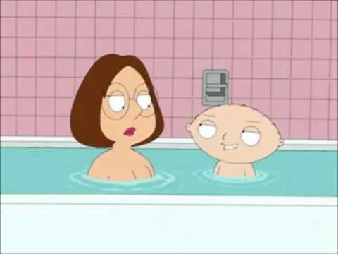 Meg and stewie in the tub