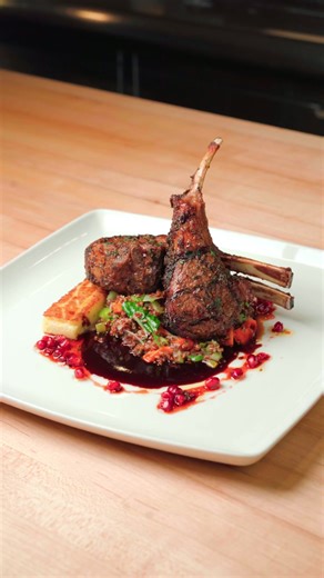 12 reactions | Pomegranate-Glazed Colorado Lamb ChopsQuinoa Pilaf / Pomegranate Chimichurri / Crispy PolentaLamb Demi-Glace | THE RANCH Restaurant | Facebook