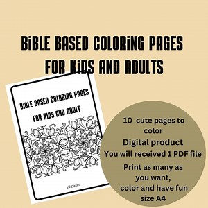 Bible Based Colouring Pages for Kids and Adults Printable Colouring Pages to Colour on Paper and Digital. Bible Verses Colouring Activity - Etsy UK