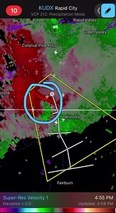 Seeing some rotation northwest of Hermosa this afternoon. | Pine Ridge Indian Reservation Weather Updates & Alerts Page