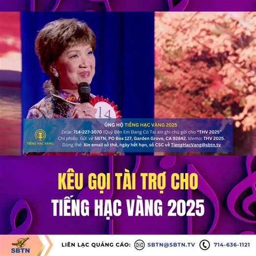 Kêu gọi tài trợ cho Tiếng hạc Vàng 2025 #tienghacvang #mua4 #sbtn #sbtngo #talentshow | Saigon Broadcasting Television Network