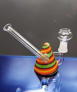 [Hot Item] Conical Pyramid Stripe Pattern Rig with Dome and Glass Nail DAB Rig