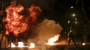 Video. Violent protests mark anniversary of teenager's death in Athens