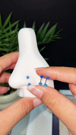 Blue 💙💙💙#nosering #piercing #nosepiercing #jewlery #fyp | piercing