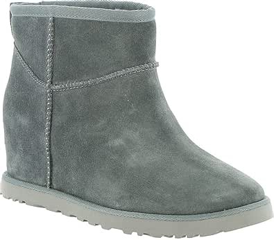 Amazon.com: UGG 女款 經典 Femme 迷你 短靴, 灰色 : 服裝，鞋子和珠寶