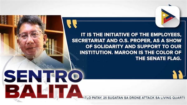 #SentroBalita | Maroon ribbon, ipinamimigay at sinusuot ng mga taga-Senado bilang pagpapakita ng suporta sa institusyon; Ilang senador, muling humirit laban sa People’s Initiative | PTV