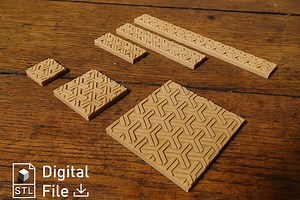 Tampon à motif japonais reproductible (Bishamon-kikkou) - Fichier STL 3D (types carré et vertical) - Etsy France