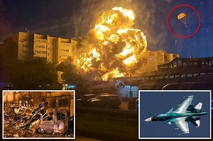 Russian fighter plane crashes into apartments near Ukraine, killing 4