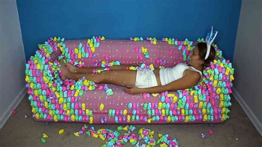 I covered my couch in Peeps for a wild challenge