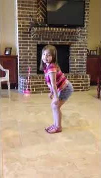 Little girl dancing to my boyfriends back