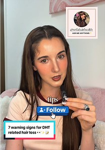If you have DHT related hair loss, don’t sleep on minoxidil ✨ other things that can help are natural DHT blockers, microneedling, at home laser and scalp massage ❤️ #hairloss #hairgrowth #androgenicalopecia