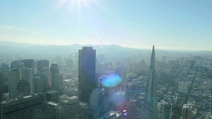 Aerial Sunlight View Transamerica Pyramid Building Stock Footage Video (100% Royalty-free) 2129516 | Shutterstock