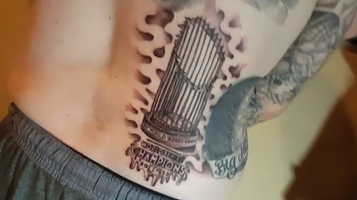 Paul Wall Gets Huge Astros World Series Tattoo After Making Team Custom Grillz