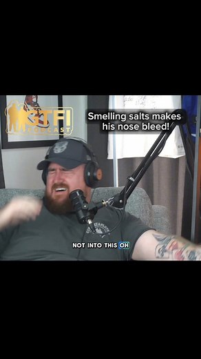 Smelling salts gives Shads a bleeding nose! #smellingsalts #colonelnz #bigshadownz #gtfipodcast | GTFI Podcast / Brobesity
