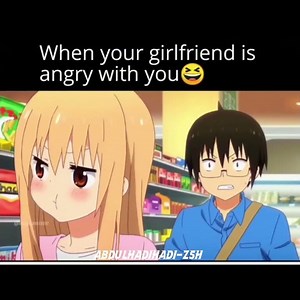 when your girlfriend angry with you 😆