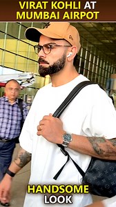 34K views · 3.8K reactions | Virat Kohli was spotted at Mumbai airport, looking very handsome in white T-shirt, black pant and glasses. | Bollywood Now | Facebook