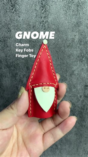 My friends Tiny Gnome is back with new pattern version and now on sale! Available now✨ Etsy : Moonray Hut Studio #gnome #gnomediy #diygnome #gnomelove #leather #leatherwork #leathercraft #leatherpattern #diy #sewing #womanpower #smallbusiness #christmasdecor #christmasdiy #halloweendecor