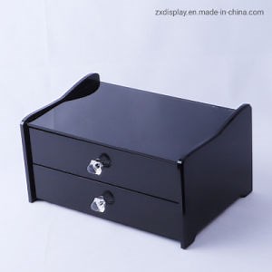 [Hot Item] Custom Black Hotel Amenity Tray Acrylic Bathroom Waterproof Storage Box