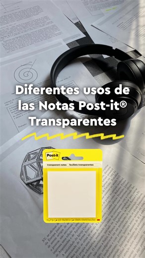 Con las Notas Post-it® Transparentes, las posibilidades para crear son aún más grandes. #LiberaTusIdeas #CreaConPostit #NotasTransparentes | Post-it