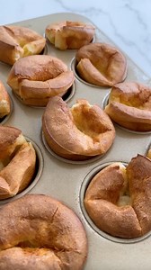 345K views · 3.5K reactions | Muffin Pan Popovers! Forget the single-use pan in favor of this fool-proof recipe that comes together in minutes and requires just 5 simple ingredients. RECIPE: https://www.justataste.com/muffin-pan-popovers-recipe/ | Just a Taste | Facebook