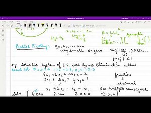 L17 Partial and scaled pivoting in Gauss elimination method