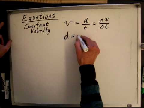 2.9: Constant Velocity Equations